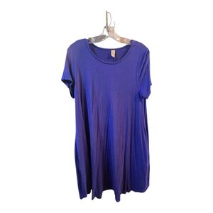 Mittoshop Royal Blue Short Sleeve Tunic Or Dress With Pockets